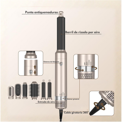 Cepillo De Aire Caliente 6 En 1